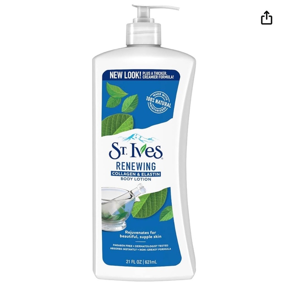 St Ives skin renewing collagen elastic lotion pump bottle